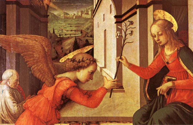 LIPPI, Filippino The Annunciation Norge oil painting art
